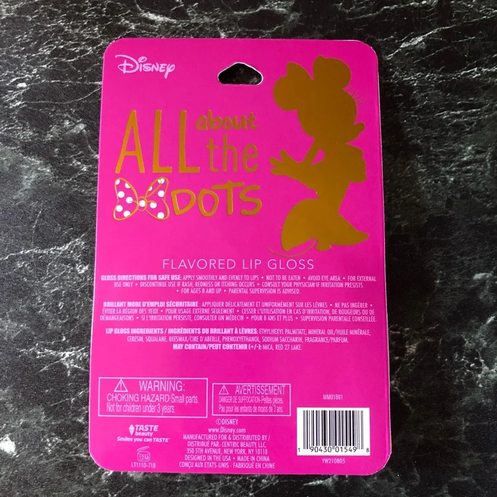 Set of 3 Disney Minnie Mouse 0.11 oz Watermelon Flavored Lip Gloss - Picture 3 of 8